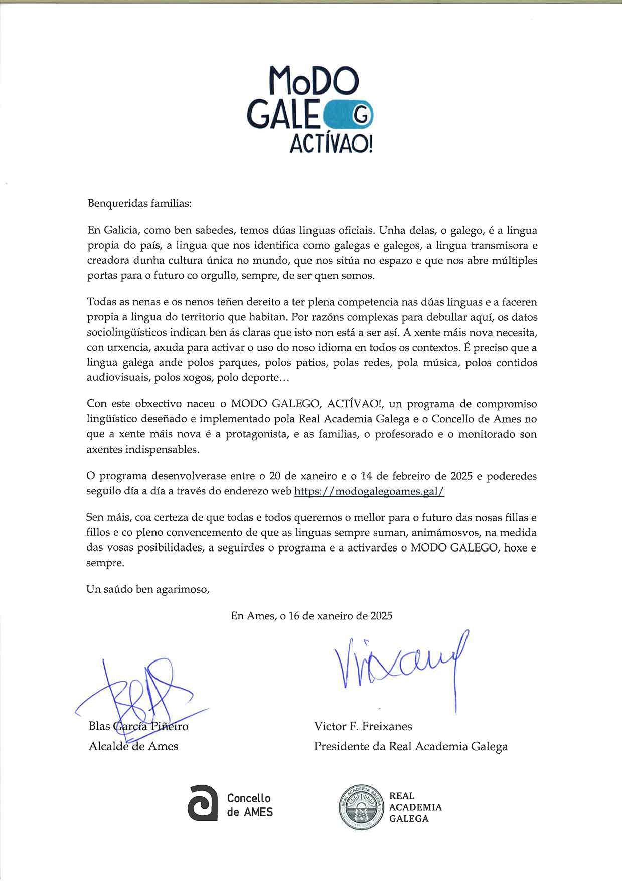 CARTA FAMILIAS MGA25